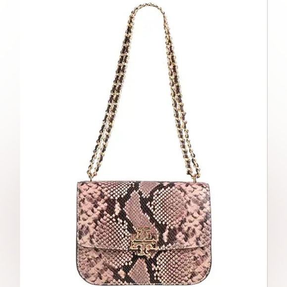 Tory Burch Handbags - Tory Burch Snake Skin Print Lea5her Shoulder Bag NWT